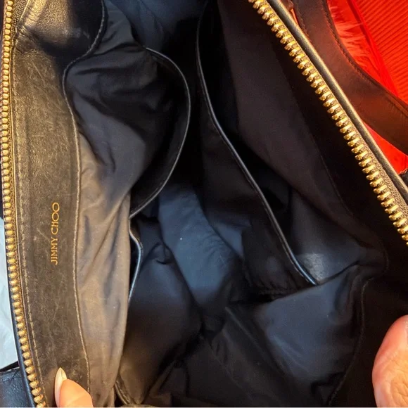 Jimmy Choo Black and Brown Leopard Shoulder Bag - Picture 11 of 14